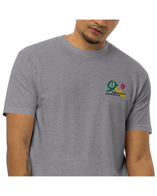 Anchor and Crew Gray Heather Gustatory Originals Shapes & Heavy Cotton Embroidered T-Shirt for men