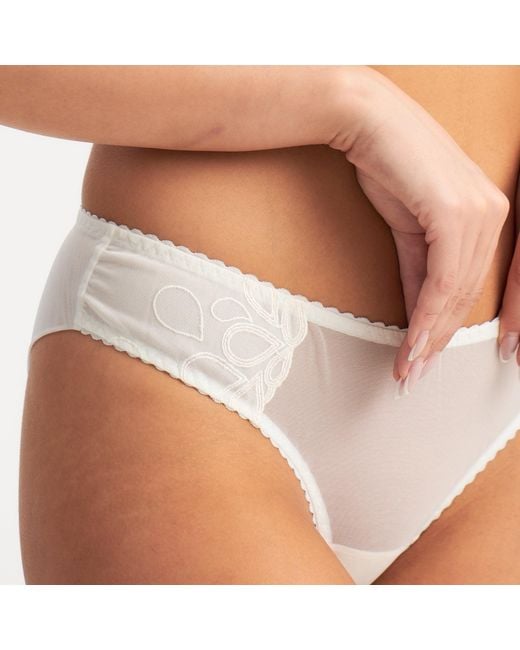 Daily Underwear White Brazilian Panties Crema