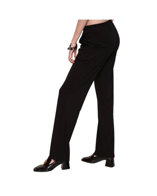 Miracles Manifester Black Mid-Rise Straight Leg Pants