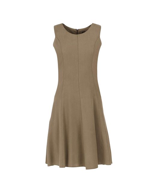 Conquista Brown Colour Cloche Dress