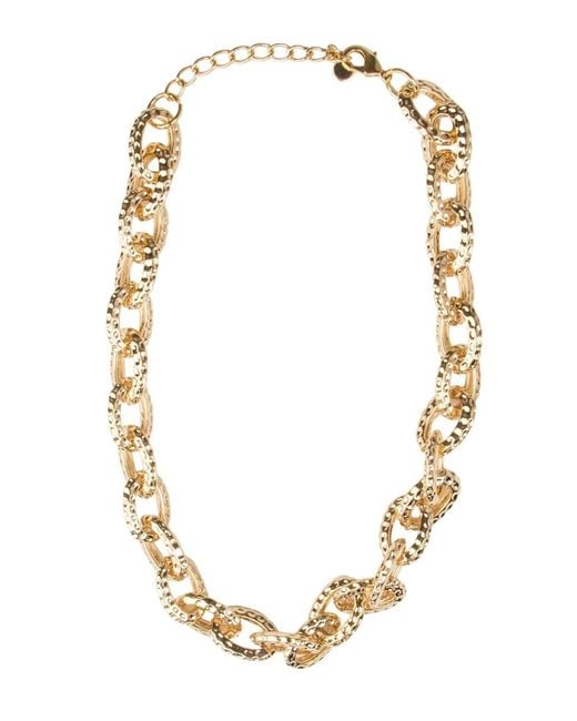 Saachi Metallic Hammered Chain Necklace