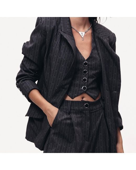 Vazaf Black Structure Pants