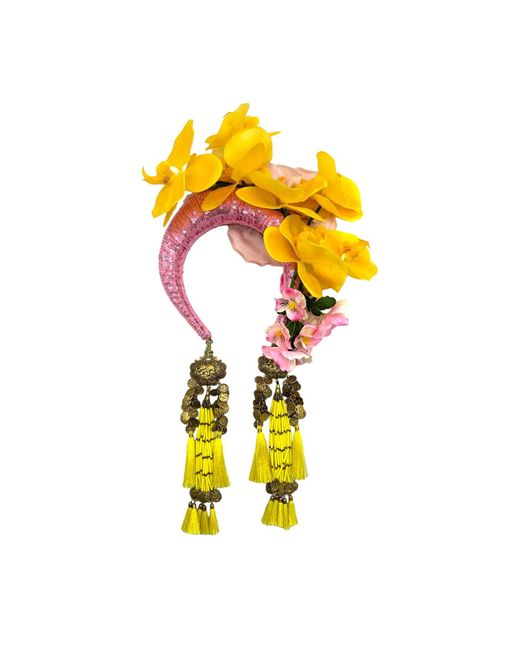 Julia Clancey Yellow Alondra Orchid Sunrise Dream Sequin Headband