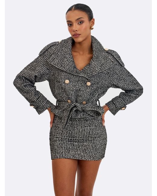 Miss Circle New York Black Sandra & Tweed Mini Skirt