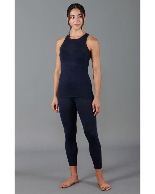 Paul James Knitwear Blue Midweight Merino Activewear Training Asteria Vest