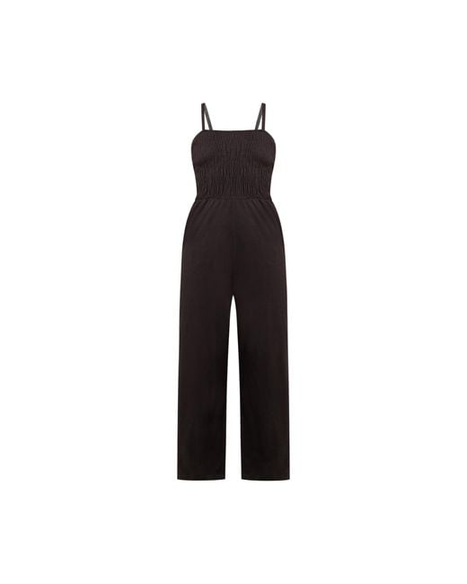 Known Supply Black Smocked Jumpsuit
