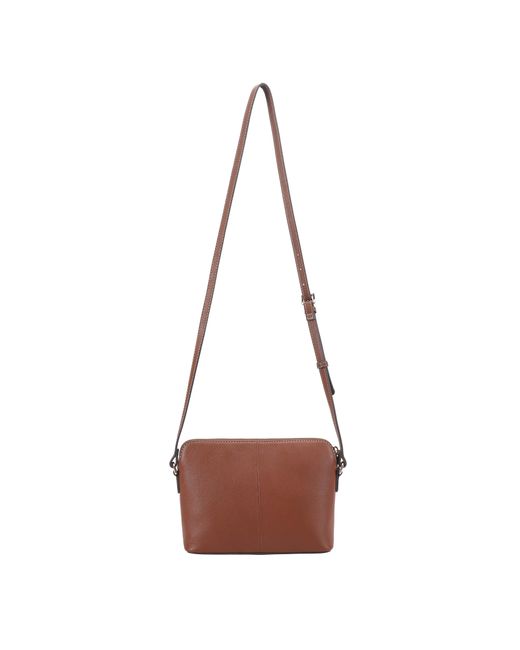 Paul Costelloe Brown Lenya Leather Crossbody Bag