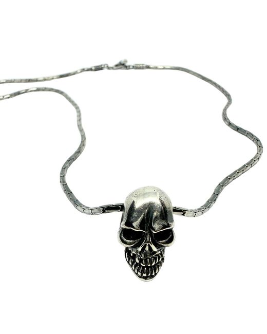 Tg-Jewellery by Tamara Gervasio Metallic Skull Necklace – Sterling Paloma Chain for men