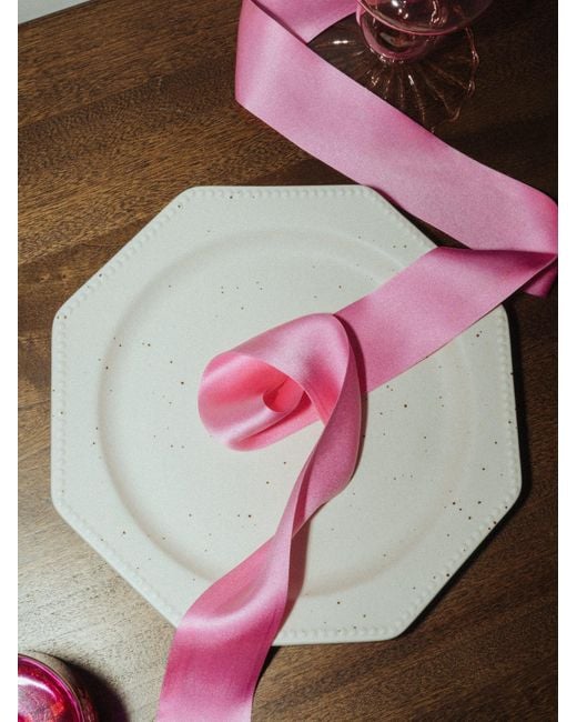 Lost Pattern Pink La Collectionneuse Silk Ribbon Scarf