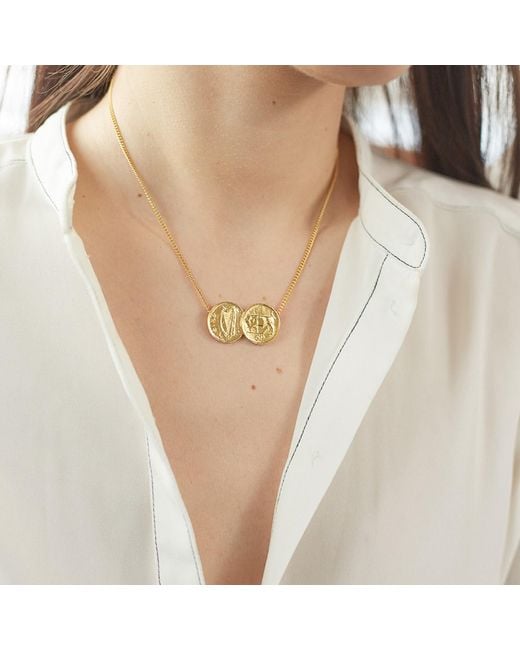 Katie Mullally Metallic Double Irish 5P Coin Necklace