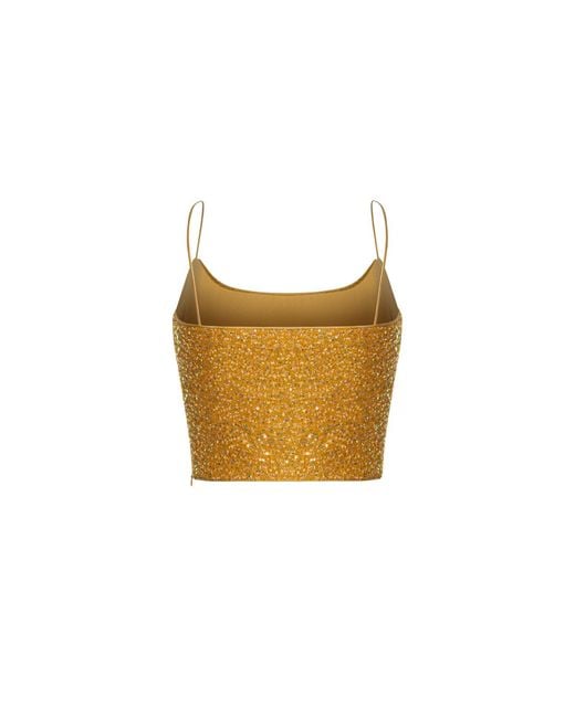 Elsava Brown Lina Sequin Top