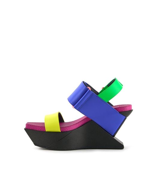 United Nude Green Delta Wedge Sandal