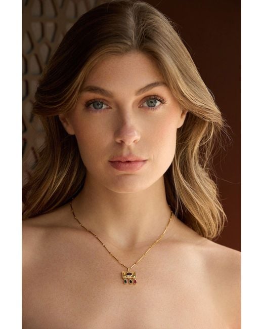 Adriana Pappas Designs Metallic Bejeweled Necklace