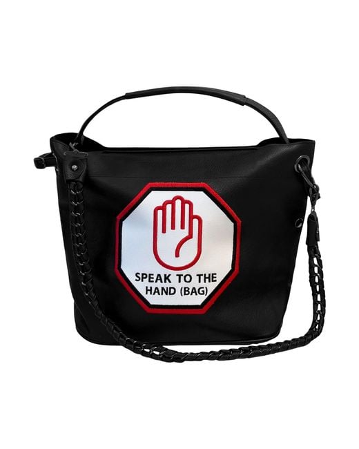 Lilly Loves Black Speak To The Handbag Chain Bag