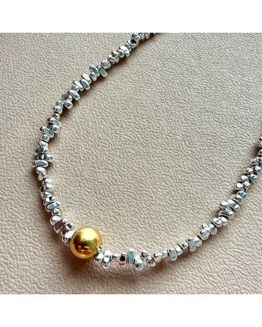 Larsuu Metallic Orbit Hematite Necklace