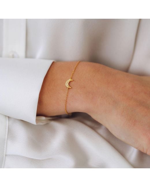 Gold Trip Metallic Celestial Moon Bracelet