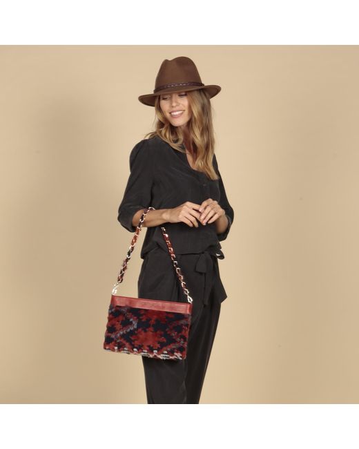 SJW BAGS LONDON Red Vail Clutch Bag