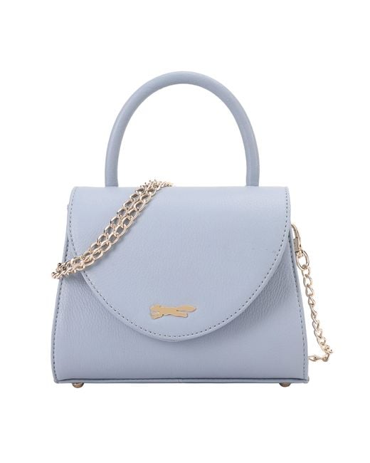 Paul Costelloe Blue Cilo Leather Crossbody Bag