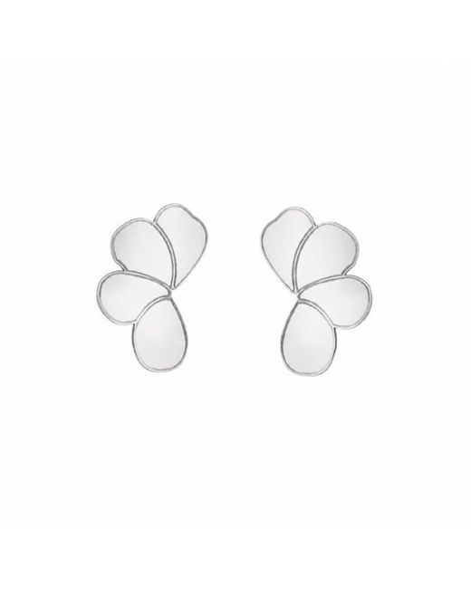 Silver Moon Metallic Soft Bloom Sterling Earrings