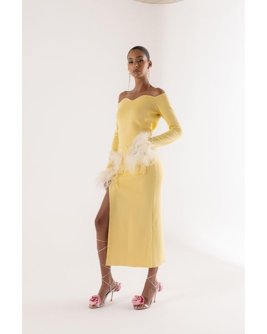 Andreeva Yellow Vanilla Knit Skirt