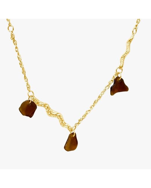 Glassy Metallic Kokosbølge Anklet