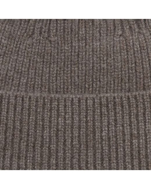 Paul James Knitwear Gray Lightweight Merino Cashmere Beaulinee Beanie