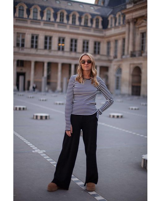 SALANIDA Black Brera Long-Sleeve Top B&W