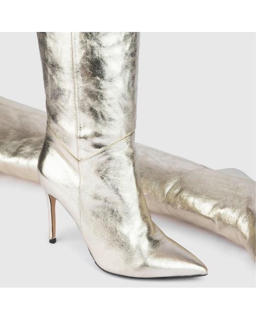 Ilvi Natural Flin Leather Heeled High Boot