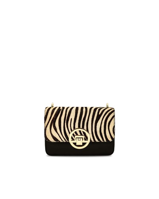 Apatchy London Black The Tilly Zebra Hair-On Leather Bag