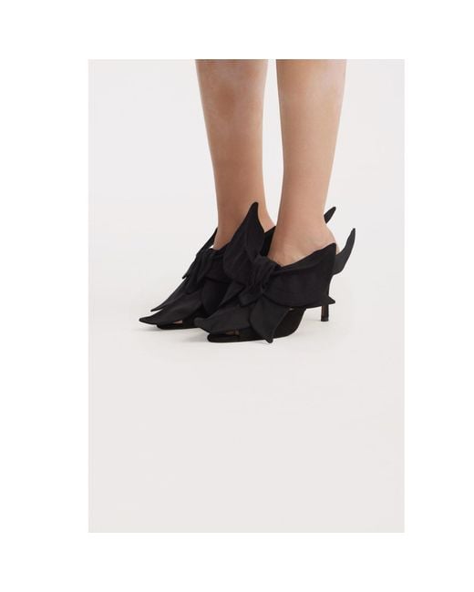 Julia Allert Black Petal Sculpture Shoe Clips