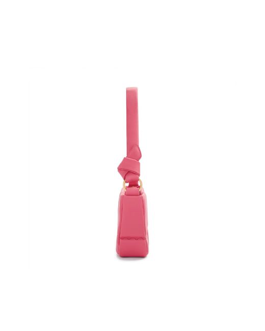 Orange Cube Pink Square Stitch Cushion Shoulder Bag
