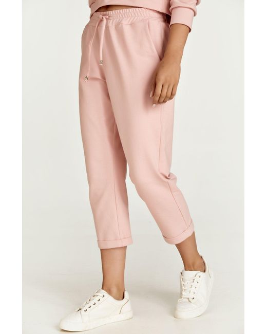 Conquista Pink Cropped Sweatpants