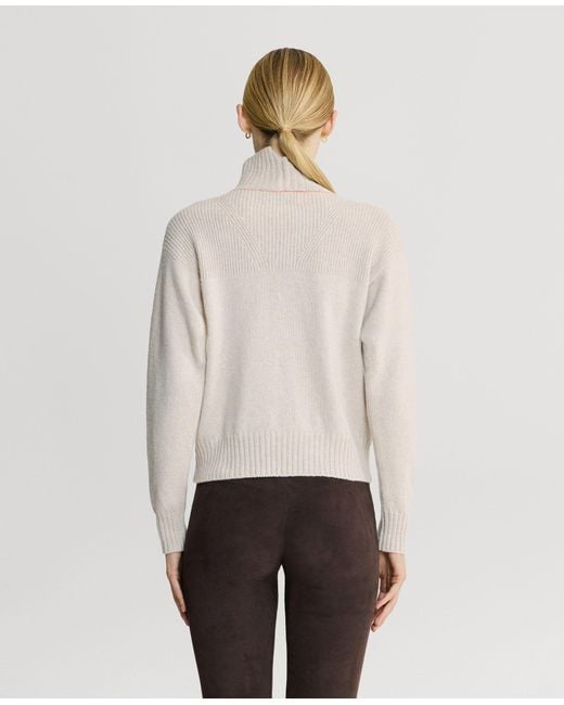 Really Wild Clothing White Neutrals Kinalba Lambswool High-Neck Sweater