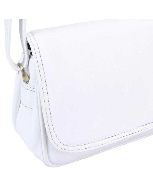Lloyd Baker White Amritsar Leather Crossbody Bag