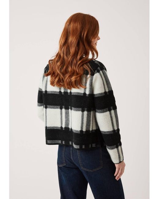 Loop Cashmere Black Reversible Check Jacket