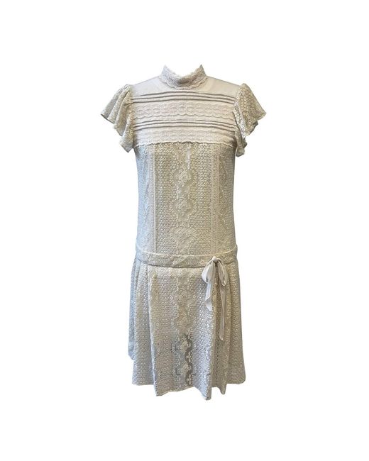 Anna Sui Women's Gray Neutrals Victorian Lace Combo Drop Waist Dress - www.rajagirimanappuram.com Anna Sui Women's Gray Neutrals Victorian Lace Combo Drop Waist Dress - www.rajagirimanappuram.com