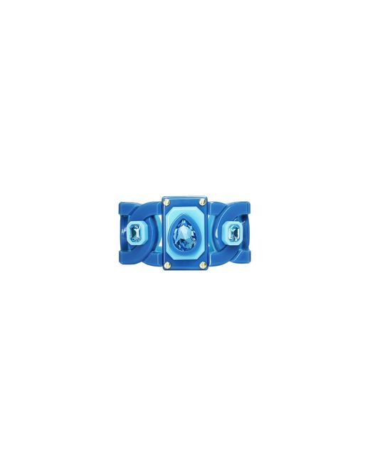 Gissa Bicalho Blue Handmade Acrylic Bracelet Links And Stones