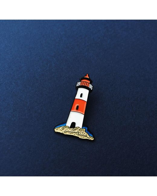 Make Heads Turn Blue Enamel Pin Lighthouse
