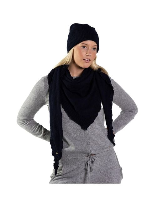 tirillm Blue Palma Triangle Cashmere Scarf