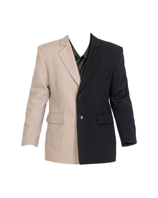Maison Bogomil Blue Neutrals Color-Block Blazer for men