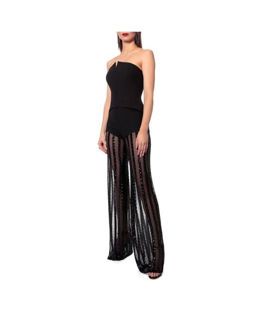 AGGI by HALEWSKI Black Lynette Magic Sequin Pants