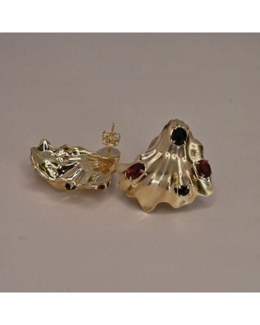 Onia Metallic Chanterelle Cluster Earrings