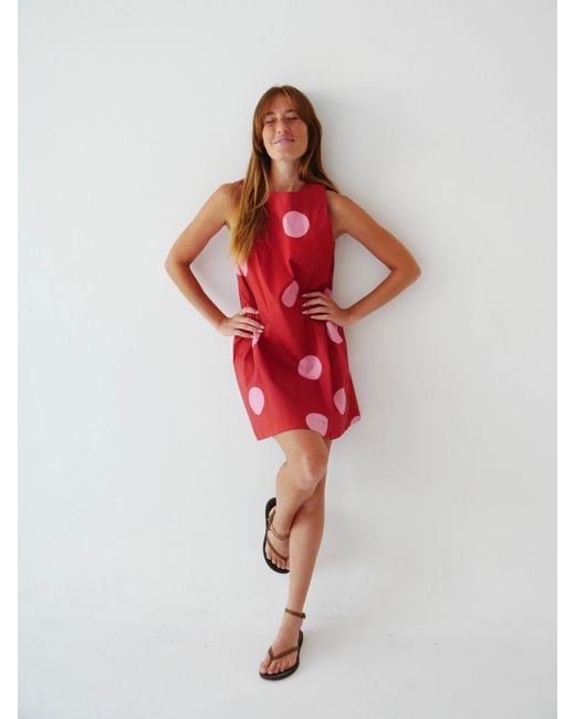Mind Traveler Red Macarena Burgundy Dress