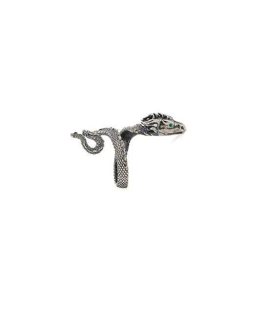Ebru Jewelry Metallic Sterling Rebirth Snake Ring