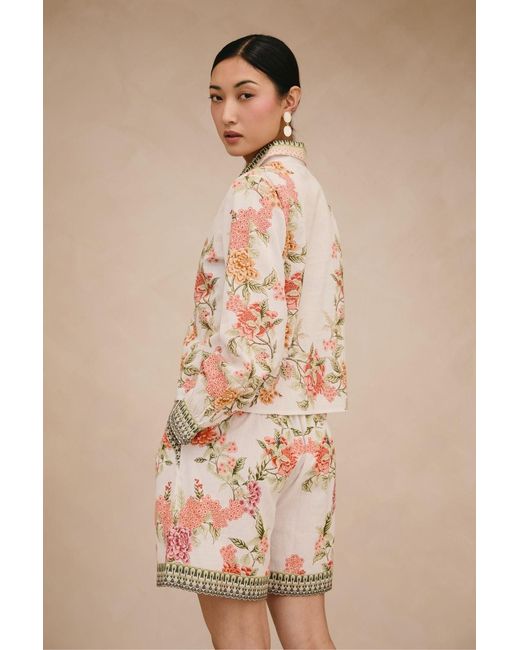 Raishma Metallic Neutrals Amani Cream Shirt