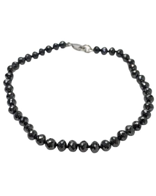 Rahul's Jewels Black 7 Genuine Diamond Strand Bracelet