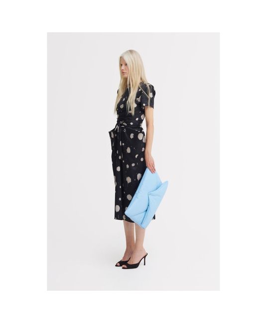 Julia Allert Black Polka Dot Midi Dress With Belt – Capsule Edition