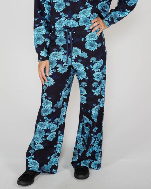 Lords of Harlech Blue Paige Serious Floral Knit Pant
