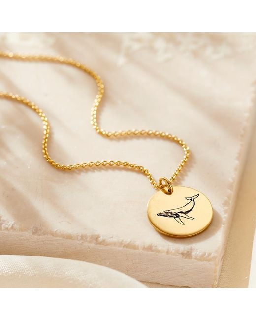 Posh Totty Designs Metallic Plated Whale Spirit Animal Necklace
