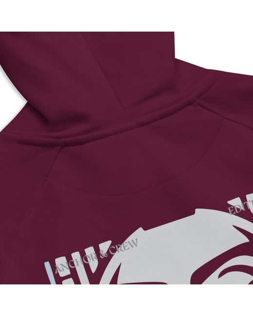 Anchor and Crew Purple Burgundy Two Elysian Editions Organic Cotton Hoodie for men
